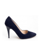 Lacivert Bayan Süet Stiletto Ayakkabı