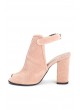 Ert Pudra Süet Kemerli Bayan Topuklu Ayakkabı