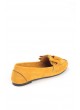 İni Hardal Sarısı Kurdelalı Süet Bayan Babet Ayakkabı