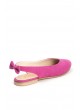 Ist Fuşya Süet Arkası Lastikli Bayan Babet Ayakkabı