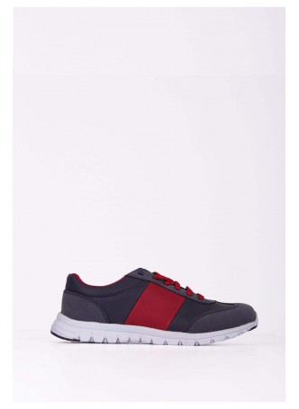 Sporking Gri Kırmızı Şeritli Erkek Spor