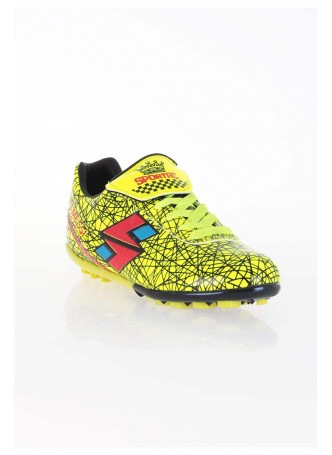 Spr Sarı Çizgi Desenli Erkek Halı Saha Ayakkabısı