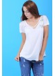 Kelebek Desen Beyaz T-Shirt
