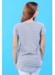 Sırt Gri Baskılı Beyaz T-Shirt