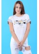 London Baskılı Beyaz T-Shirt
