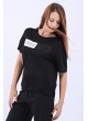 Free Time Baskılı Siyah T-Shirt