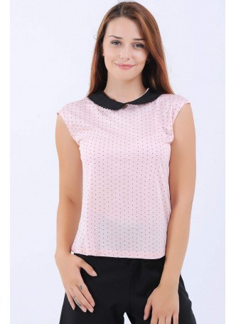 Bebe Yaka Kolsuz Pudra T-Shirt