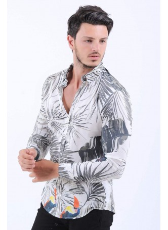 Füme Desen Krem Gömlek