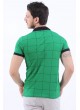 Siyah Çizgi Polo Yaka Yeşil T-Shirt