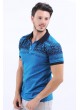 Lacivert Desen Polo Yaka Mavi T-Shirt