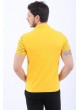Siyah Çizgi Desen Polo Yaka Sarı T-Shirt