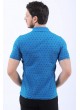 Damla Desen Polo Yaka Mavi T-Shirt