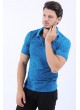 Damla Desen Polo Yaka Mavi T-Shirt