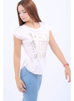 Love What Baskılı Pembe T-Shirt