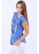 Young Crazy Baskılı Mavi T-Shirt