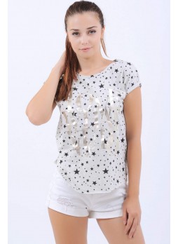Love What Baskılı Krem T-Shirt