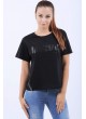 High Above Baskılı Siyah T-Shirt