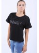 High Above Baskılı Siyah T-Shirt