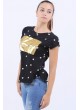 Your Self Baskılı Siyah T-Shirt