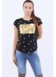 Your Self Baskılı Siyah T-Shirt