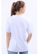 Femme Baskılı Bağcıklı Açık Mavi T-Shirt