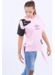 Siyah Baskı Pembe T-Shirt