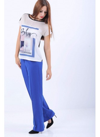 Blu Baskılı Krem T-Shirt