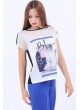 Blu Baskılı Krem T-Shirt