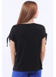 Kol Bağlamalı Siyah Salaş T-Shirt