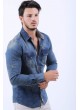 Açık Mavi Yıkamalı Kot Gömlek