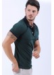 Lacivert Desen Polo Yaka Yeşil T-Shirt
