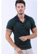 Lacivert Desen Polo Yaka Yeşil T-Shirt
