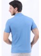 Lacivert Nokta Desen Polo Yaka Mavi T-Shirt