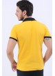 Siyah Desen Polo Yaka Sarı T-Shirt