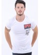 Open Armalı Beyaz T-Shirt