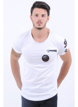Armalı Beyaz T-Shirt