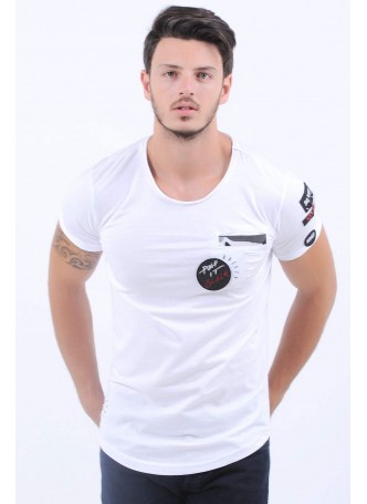 Armalı Beyaz T-Shirt