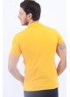 Siyah Nokta Desen Polo Yaka Sarı T-Shirt