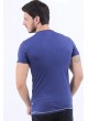 Beyaz Baskılı Lacivert T-Shirt