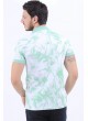Nilyeşili Desen Polo Yaka Beyaz T-Shirt