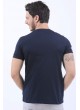Iskelet Baskılı Cep Lacivert T-Shirt