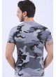 Gri Siyah Desen T-Shirt