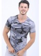 Gri Siyah Desen T-Shirt