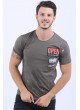 Open Armalı Haki T-Shirt