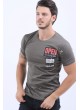 Open Armalı Haki T-Shirt