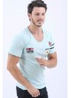 Kol Şerit Armalı Nilyeşili T-Shirt