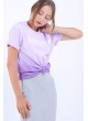 Stressing Out Baskılı Lila Salaş T-Shirt