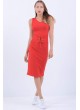 Kemerli Kırmızı Elbise
