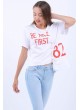 Be Nice First Baskılı Bağcık Detay Beyaz T-Shirt