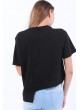 Be Nice First Baskılı Bağcık Detay Siyah T-Shirt